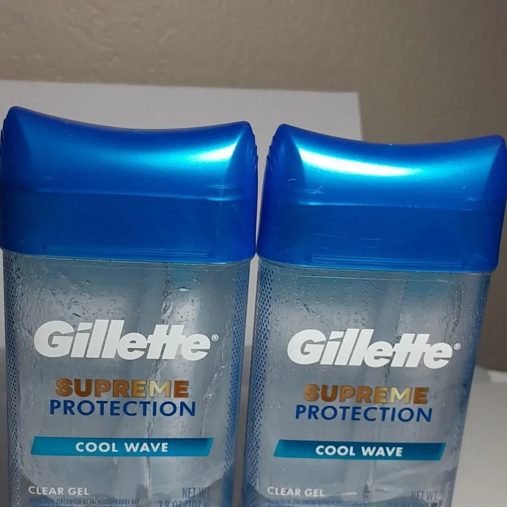 Gillette Supreme Protection Cool Wave Gel Antiperspirant Deodorant 2pk 3.8oz